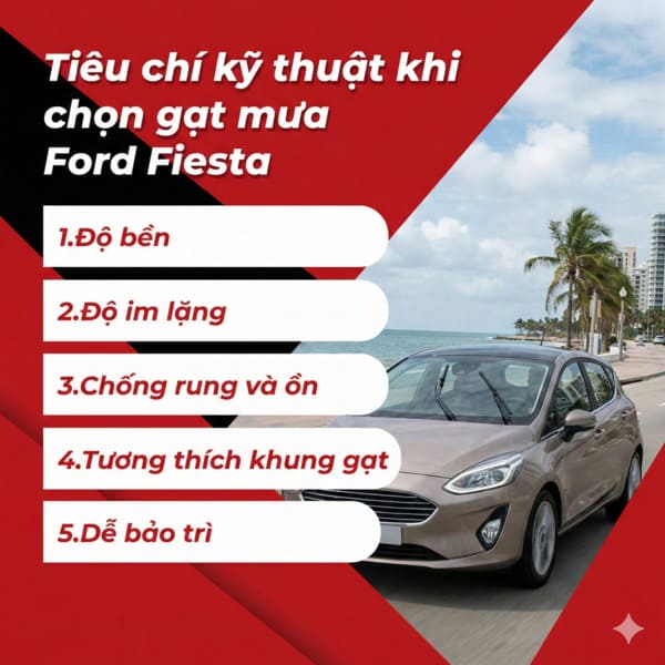 Tiêu chí gạt mưa Ford Fiesta chuẩn 