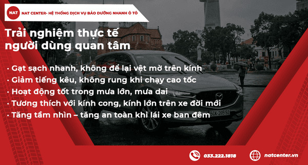 Trải nghiệm gạt mưa Stargazer