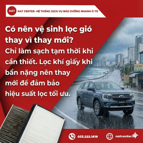 Vệ sinh lọc gió động cơ Ford Everest hay thay mới