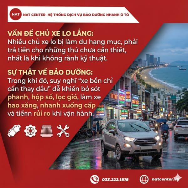 Chủ xe lo lắng khi bảo dưỡng làm dư hạng mục