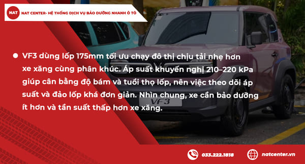 Áp suất lốp xe VF3 175mm
