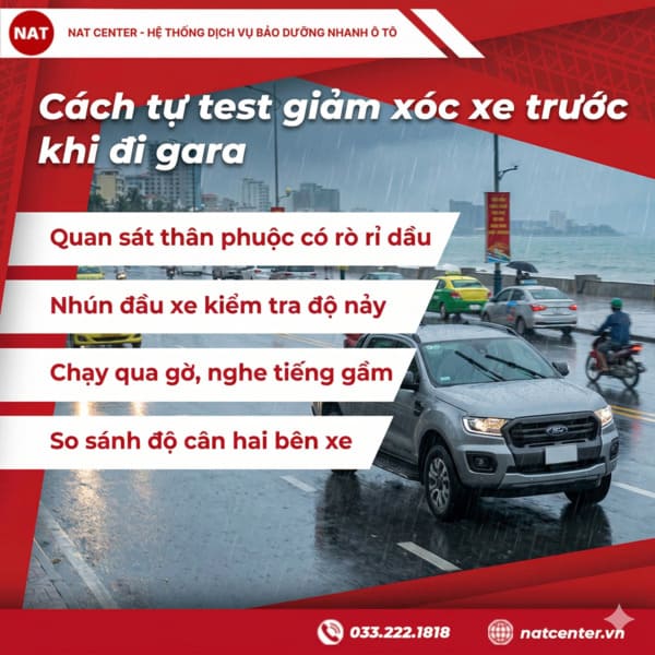 Cách test giảm xóc xe Ford Ranger trước khi đi gara