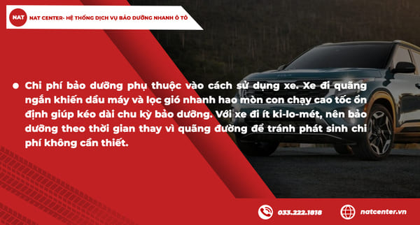 Chi phí bảo dưỡng phụ thuộc lớn vào động cơ và hộp số theo NAT Center