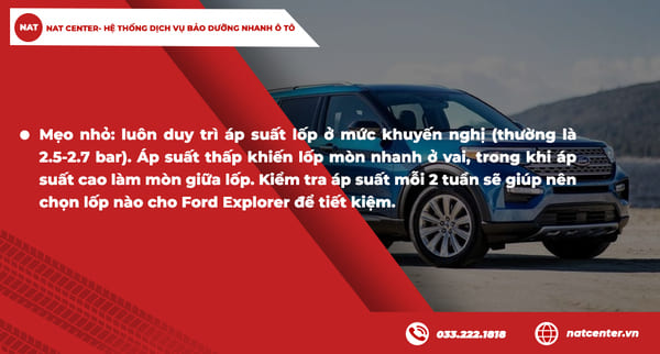 Cách sử dụng lốp đúng theo NAT Center
