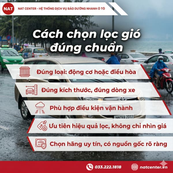 Cách chọn lọc gió Innova 2017 đúng chuẩn tại NAT Center