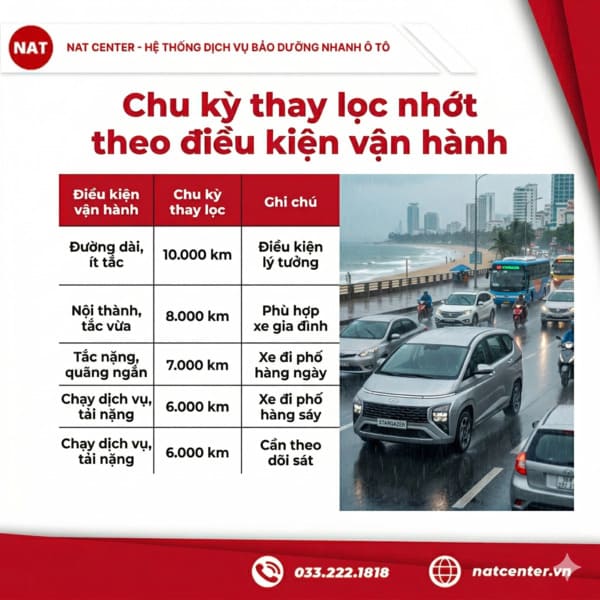 Chu kỳ lọc nhớt Stargazer cần thay