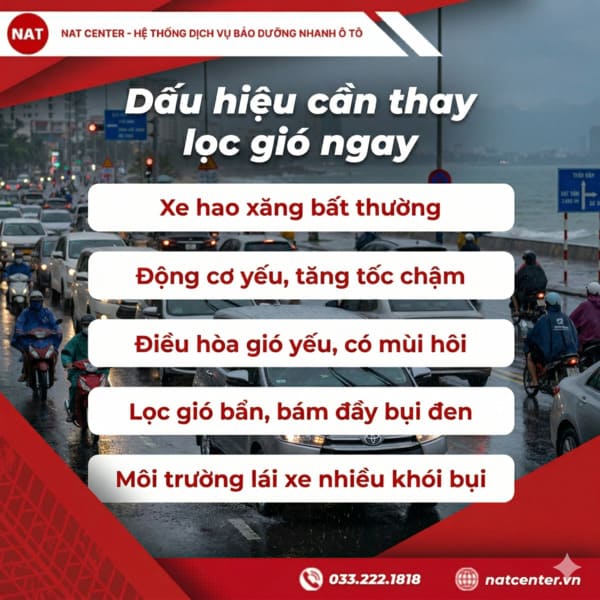 Dấu hiệu lọc gió Innova 2017 cần thay