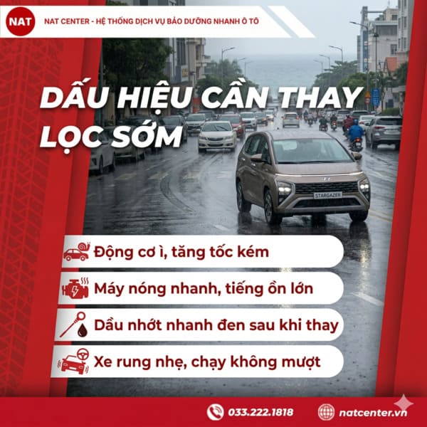 Các dấu hiệu lọc gió Stargazer cần thay sớm