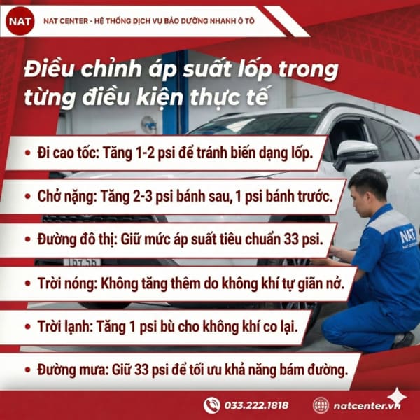 Điều chỉnh áp suất lốp Toyota Cross trong điều kiện thực tế
