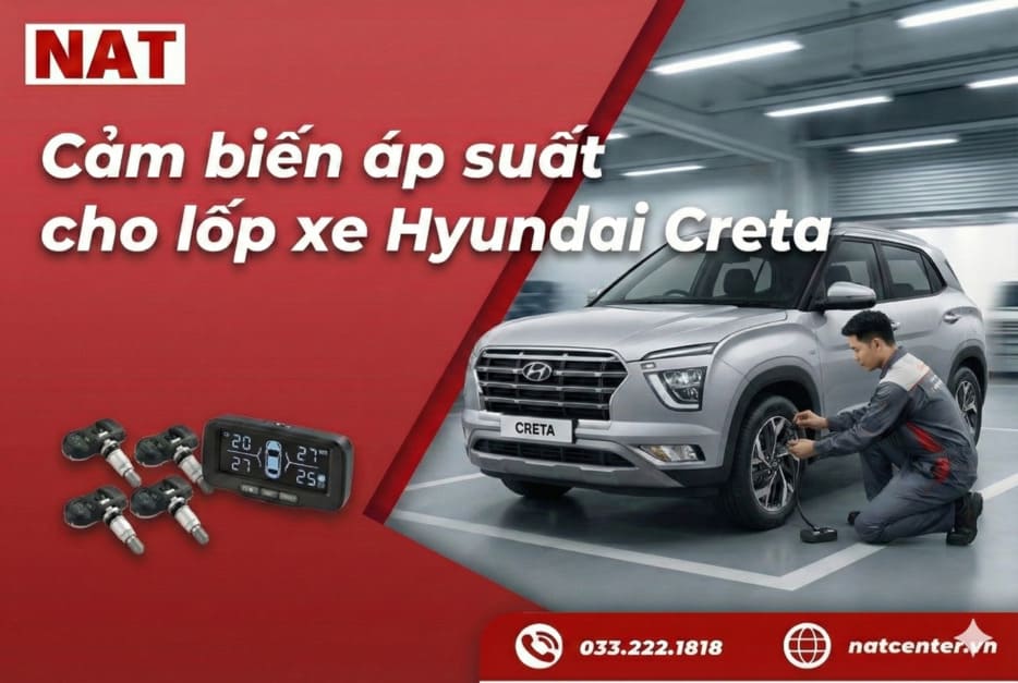 Lắp cảm biến áp suất lốp xe Creta tại NAT Center