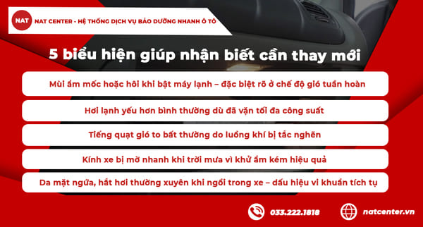 5 biểu hiện giúp nhận biết lọc gió điều hoa Kia K3 cần thay mới