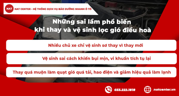 Những sai lầm phổ biến khi thay lọc gió Triton