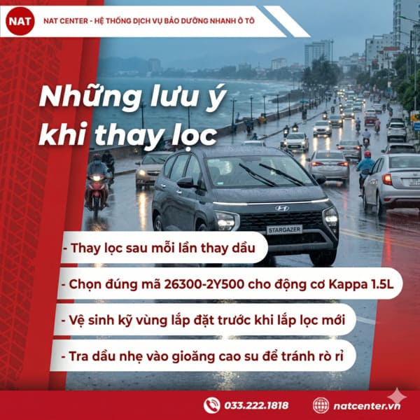Lưu ý khi thay lọc gió