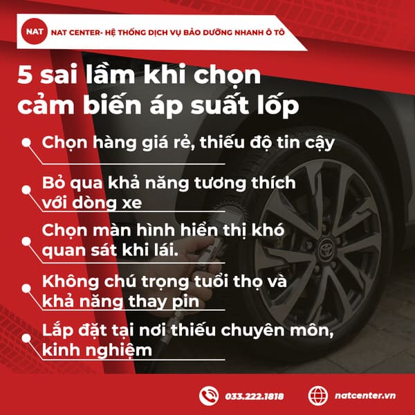 Những sai lầm khi chọn cảm biến áp suất lốp xe Creta