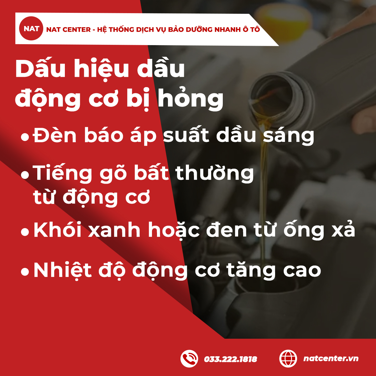 Dấu hiệu thay dầu máy ô tô