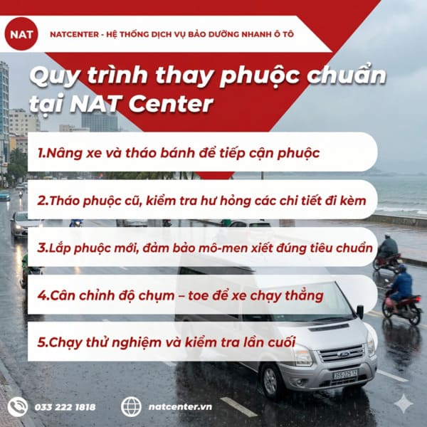 Quy trình thay giảm xóc sau xe Ford Transit