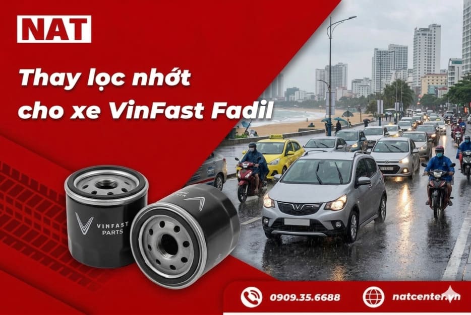 Thay lọc nhớt Fadil tại NAT Center
