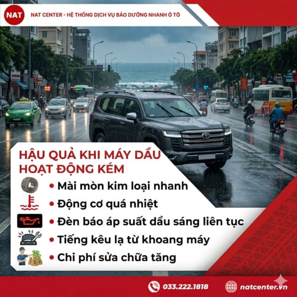 Thay máy dầu cho xe khi hoạt động kém