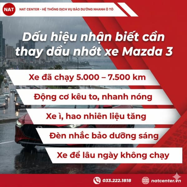 Dấu hiệu nhận biết cần thay nhớt