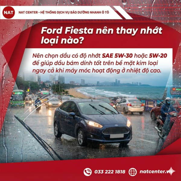 Ford Fiesta thay nhớt loại nào