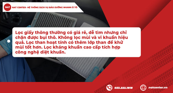 Tìm hiểu lọc gió điều hoà Kia K3 với NAT Center