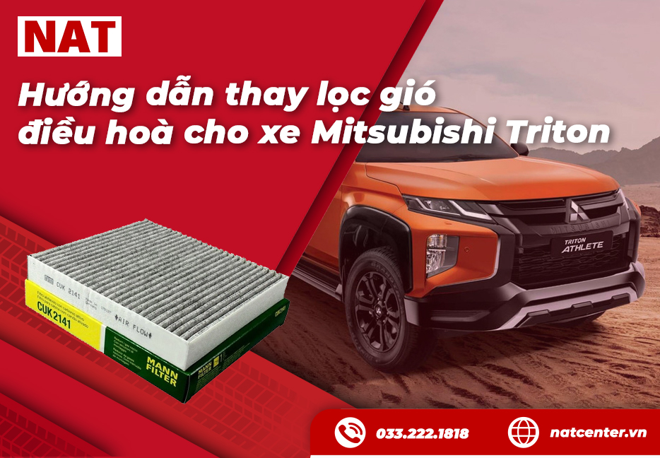 Cách thay lọc gió điều hoà Triton cùng NAT Center