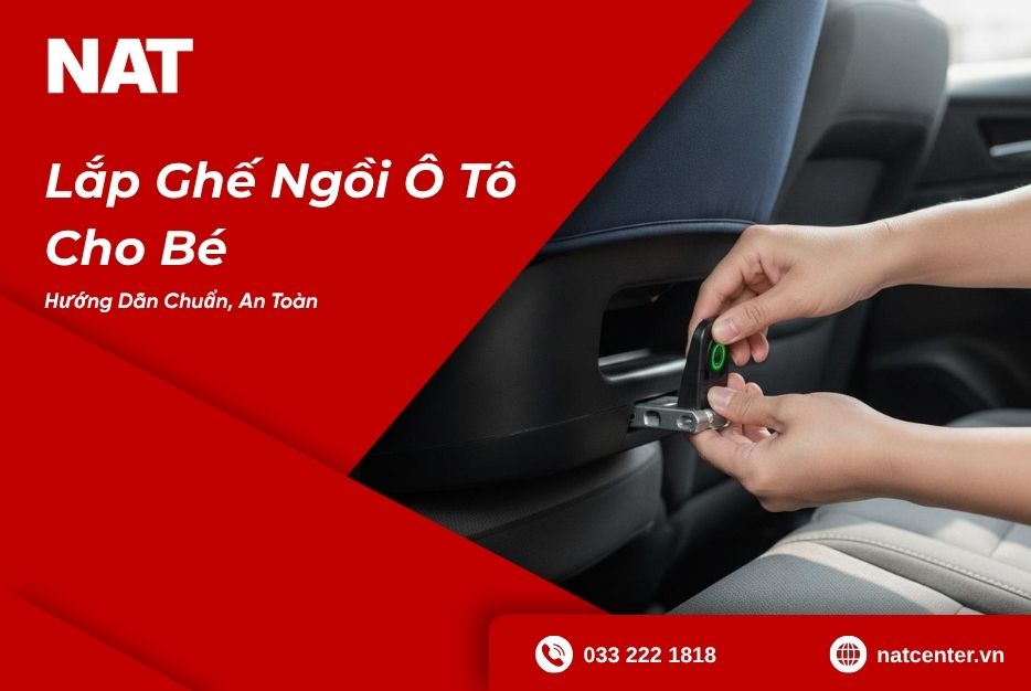 lắp ghế ngồi ô tô cho bé